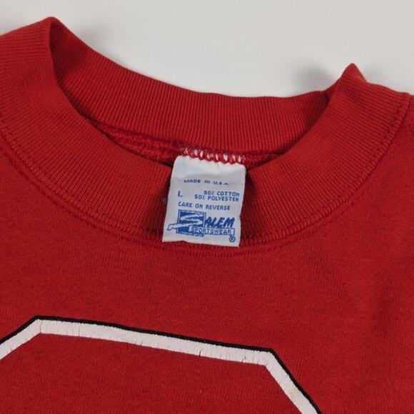 Vintage Ohio State Buckeyes 90s USA Salem Sportswear Red Crewneck Size Large - Picture 4 of 8